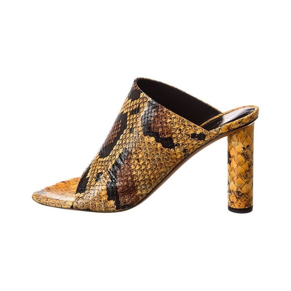 Proenza Schouler Python-Embossed Leather Sandal, Brown